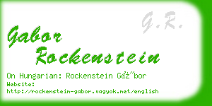 gabor rockenstein business card